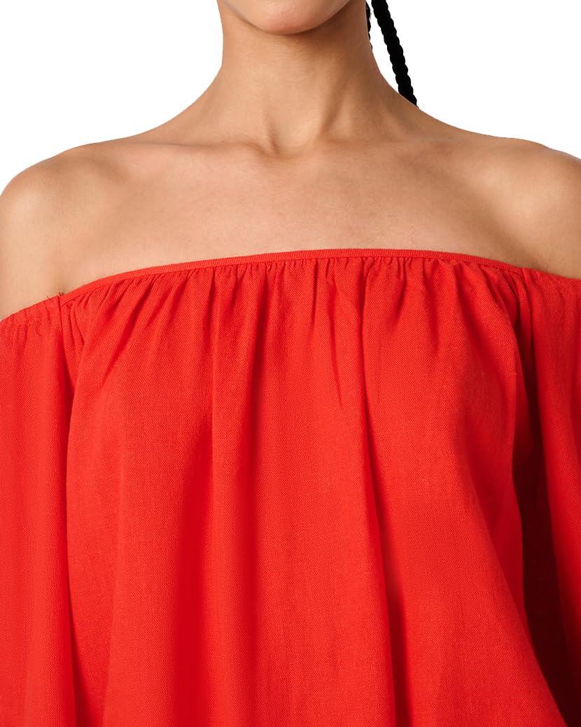 WEWOREWHAT Damen Off The Shoulder Schulterfrei