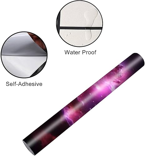 Miniatura 4 de Juego de envoltura de vinilo autoadhesivo para nevera, mural abstracto para puerta espacial, adhesivo extraíble para nevera, calcomanía de cubierta