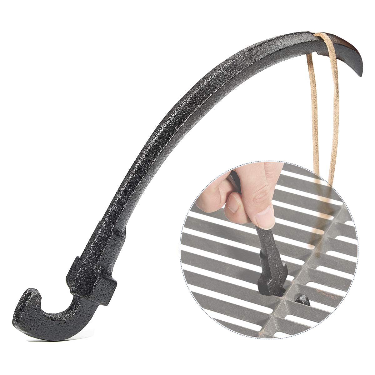 Buy GriAddict Grill Grate Lifter, Cast Iron Grill Grate Tool BBQ