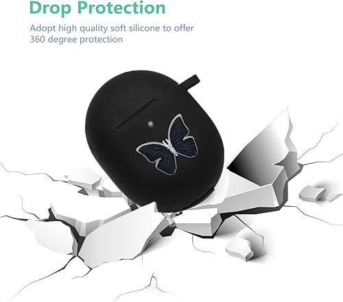 Miniatura 5 de Funda para Google Pixel Buds Pro 2022, bonita funda de silicona suave con diseño de mariposa de dibujos animados, funda de carga Pro para