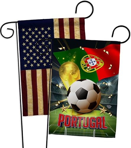 Paquete de pancartas de la bandera estadounidense de la Copa Mundial de la FIFA, Portugal, arte de pared, patio, césped, jardín, decoración de