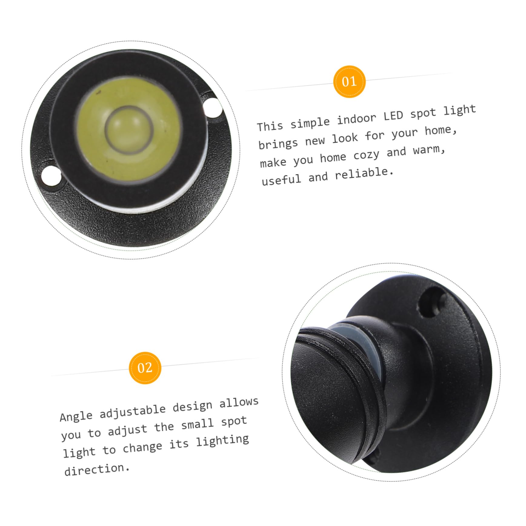 NUOBESTY USB Powered Small Spotlight for Indoor Use LED Accent Light for Jewelry Display Under Cabinet Lighting Warm Compact and Portable Design