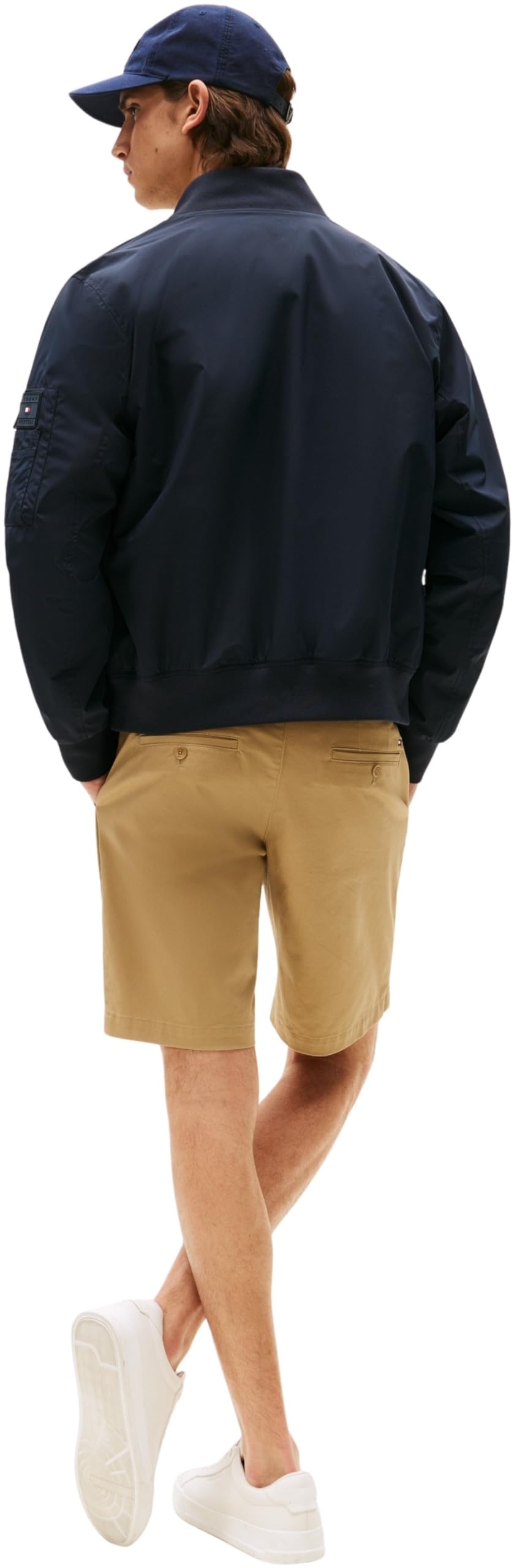 Tommy Hilfiger Uomo Bomber Packable con Collo in Stile Baseball
