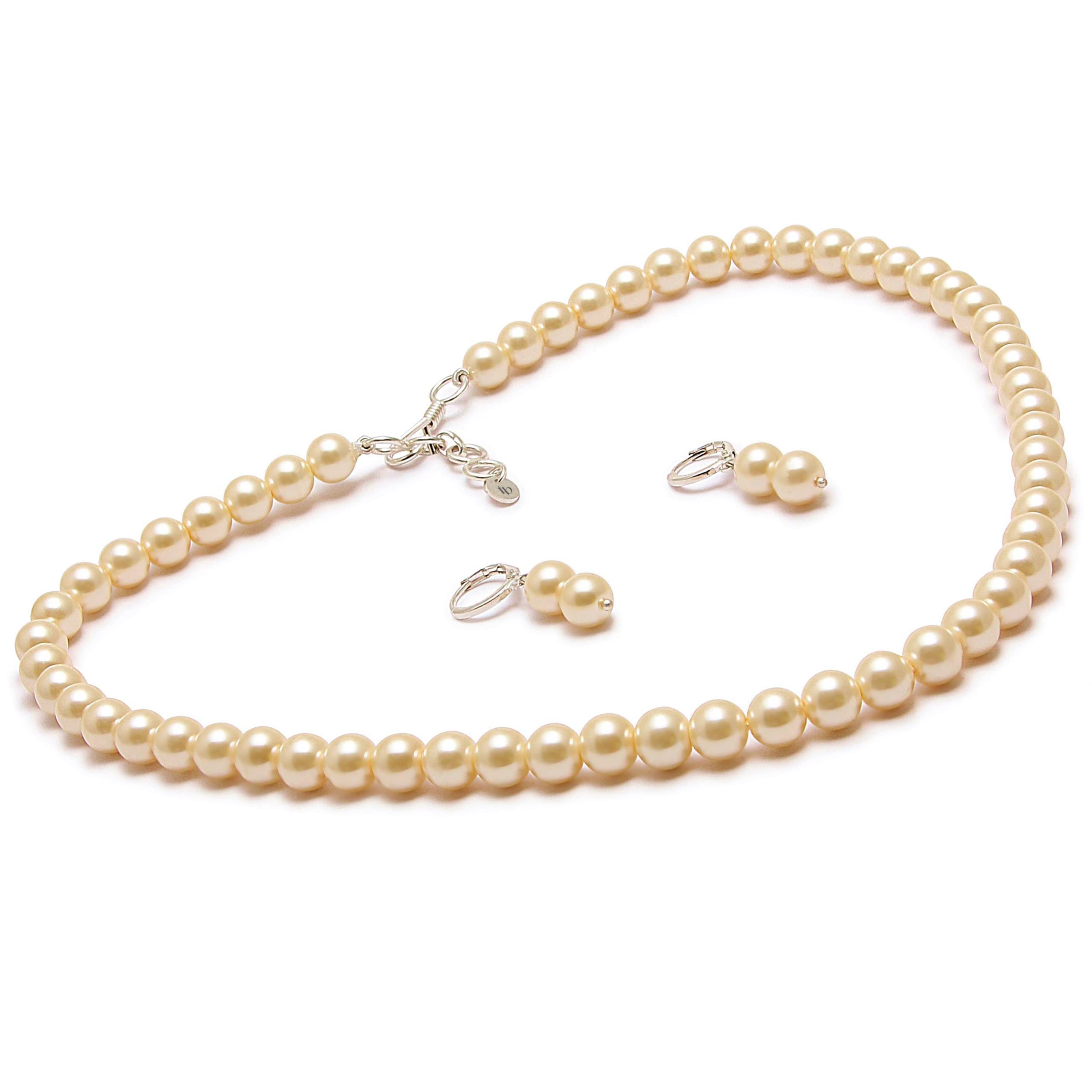 Taruna Biyani Imitation Pearl 8MM Bead Size Strand Necklace Moti Mala Jewellery Set with Earrings for Women Girls (P8116) (B08JM4R22Z) Amazon Price History, Amazon Price Tracker