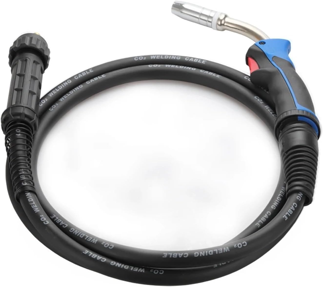 Welding Torch Gun MIG 15 AK with Cable, 15 ft 4mtrs. Heavy Duty 150 amp. welding mig/mag torch, replacement for MB15 MIG Gun Torch, Euro Connection for MIG200, MIG250, MIG205PRO, MIG200FIT