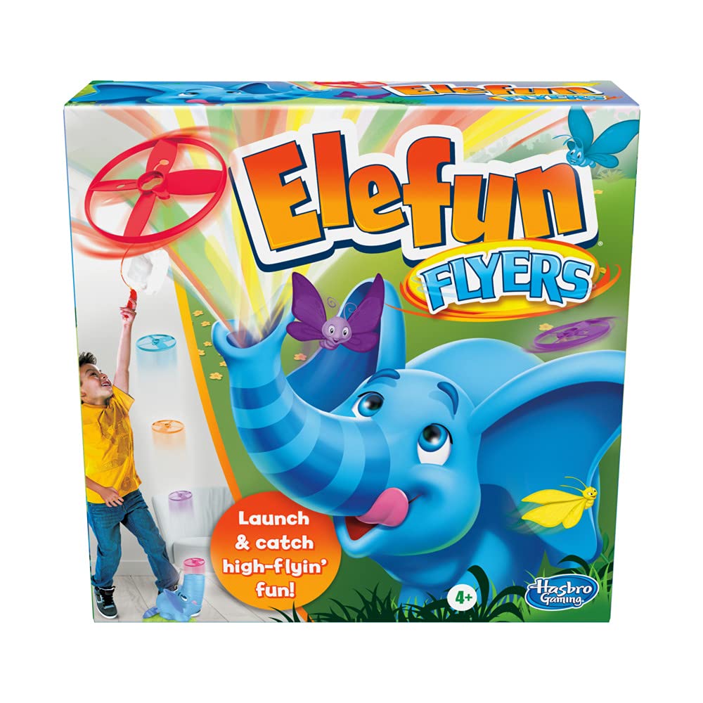 Hasbro GamingElefun Flyers Butterfly Chasing Game for Kids Ages 4 and Up, for 1-3 Players