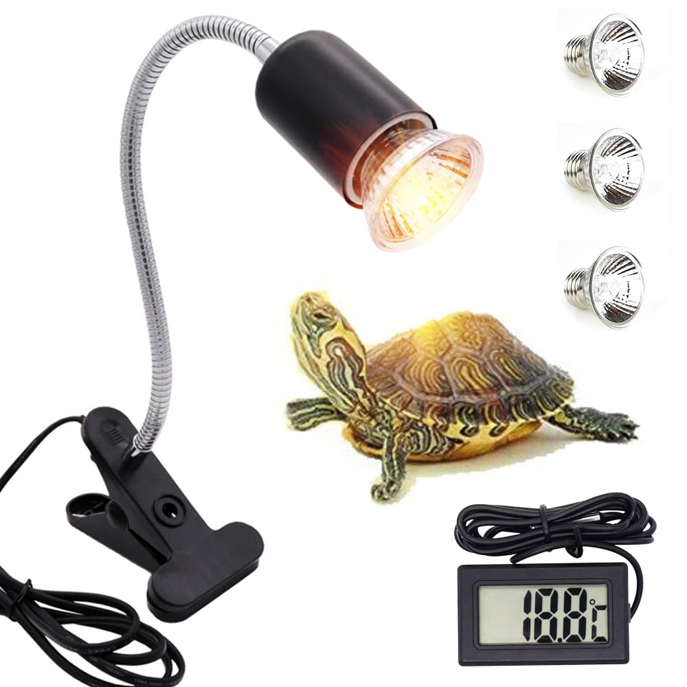 Lampe Chauffante Tortue, Lampe Tortue Terrestre, Lampe Chauffante Terrarium avec 25W 50W 70W Reptiles Lampe, Lampi Chauffanti Tortue Terrestre pour Reptiles, Amphibiens, Tortues, Serpents
