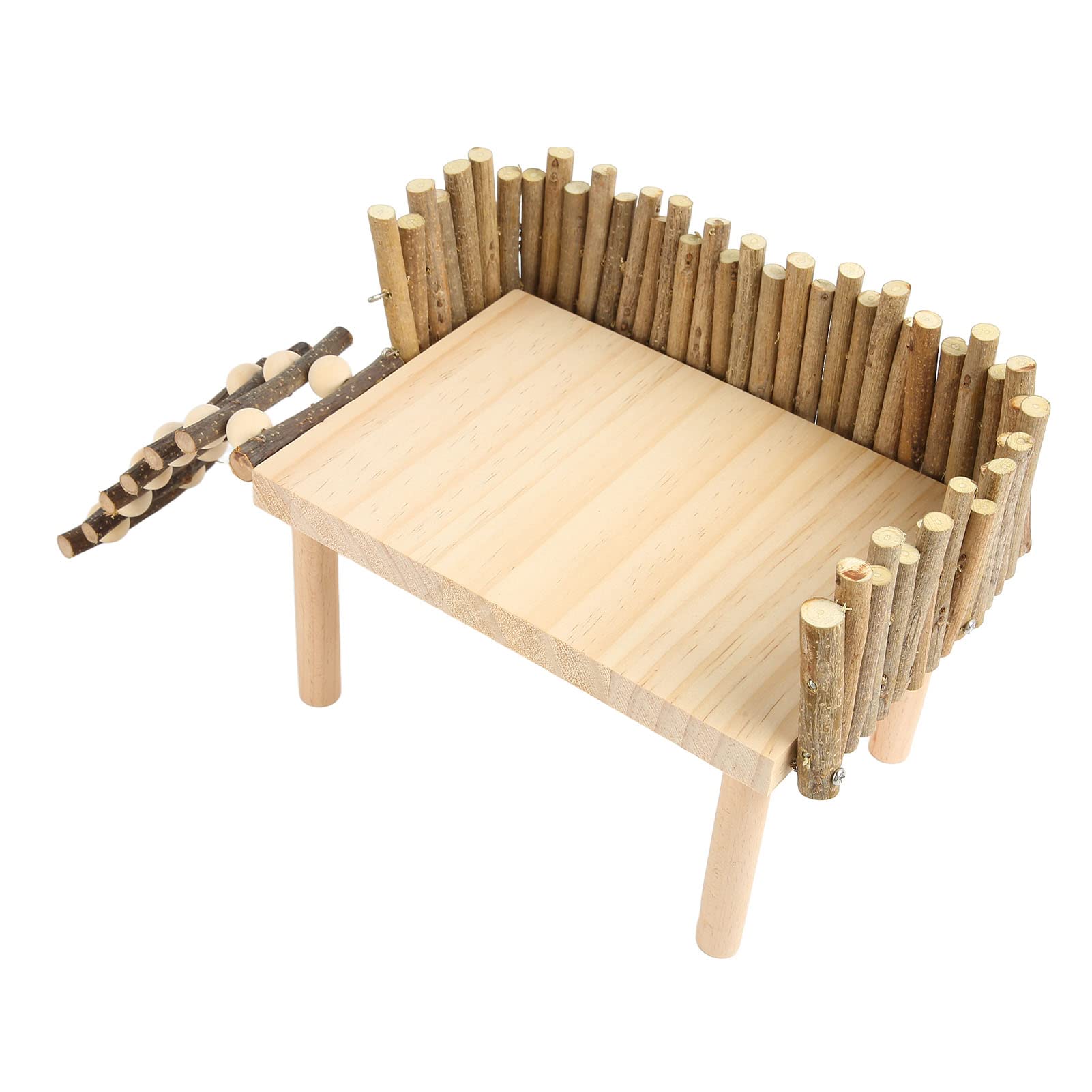 BNOSDM Kletter-Spielzeug Für Kleintiere | 6-teilig | Holz Mit Sandüberzug | Für Hamster, Chinchillas, Ratten