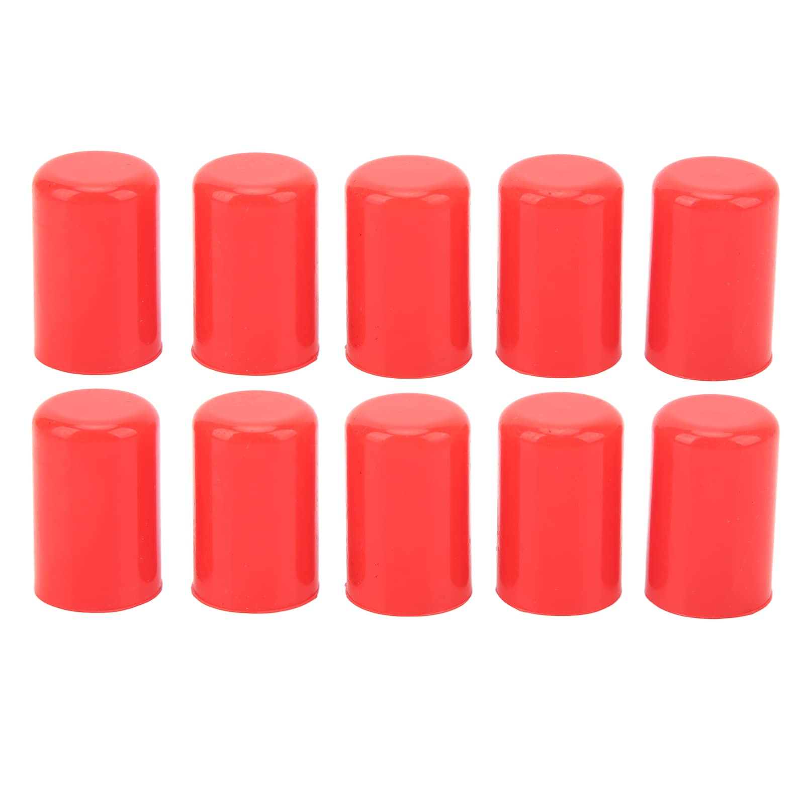 Bouchon extrémité tube vide 14mm en silicone haute résistance pour une étanchéité totale rouge