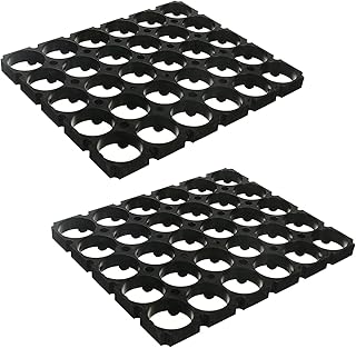 Heyiarbeit 10pcs 5x6 Battery Holder Bracket 21700 Cell Safety Shockproof Plastic Battery Pack Bracket Cylindrical Cell Spacer Protection Board for DIY Fixed Battery