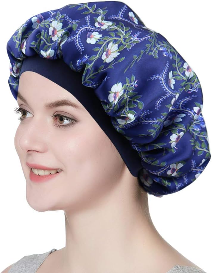 Stylish Head Cover for Women Double Layer Silky Satin Bonnet