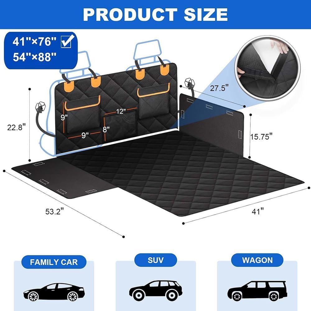 Protection Coffre Voiture Chien pour BMW i3 i4 i5 i7 i8 IX iX1 iX2 iX3 iX5, Imperméable Antidérapant Pliable Animaux Compagnie Intérieurs Accessoires