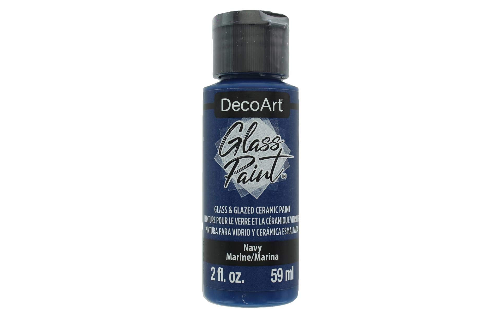 Decoart Navy Glass Paint - 2Oz.