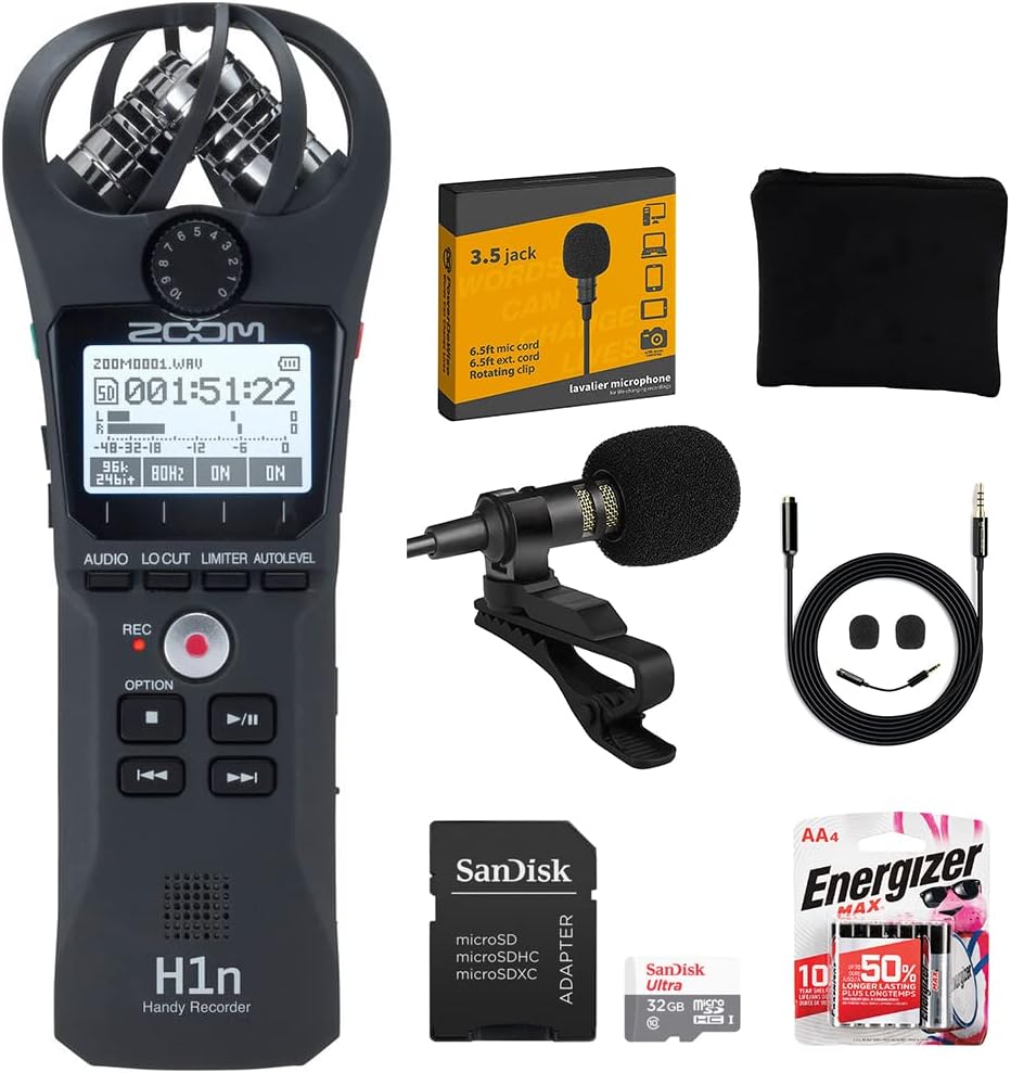 Zoom H1nVP Portable Handy Recorder with Windscreen, AC