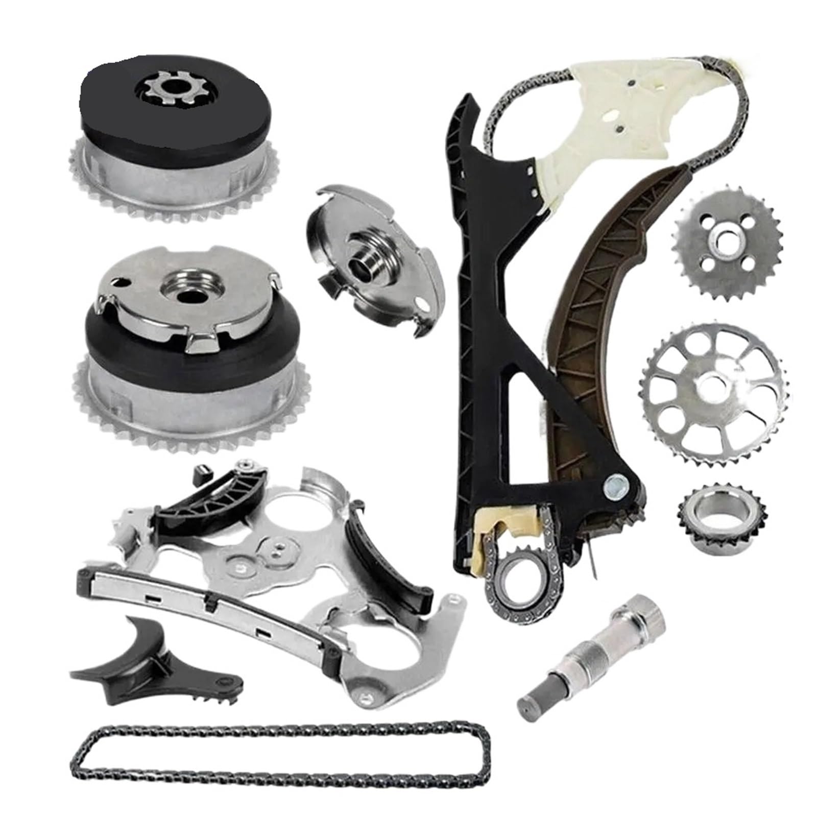Kits de distribución para coche Kit de cadena distribución, ajustador árbol levas admisión y escape, engranaje N51 N52 N54 N55 apto para BMW S55 535i X6 M4 X3 X4