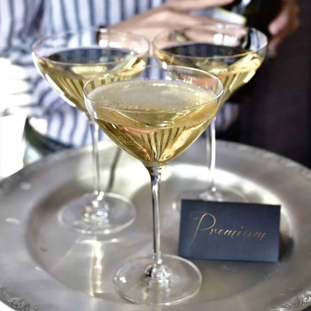 Krosno Verres à Martini Lot de 6, 340 ml, Collection Harmony | Verres à cocktail, boire, manhattan, cosmopolitan, hugo, Cristal sans plomb, Compatibles lave-vaisselle, Idée cadeau