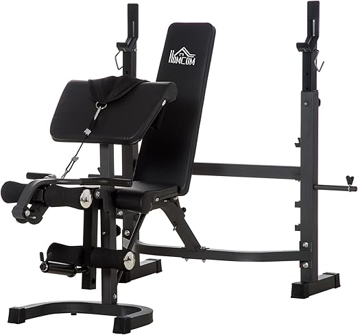 HOMCOM Banco de Musculación Multifuncional Banco de Pesas co