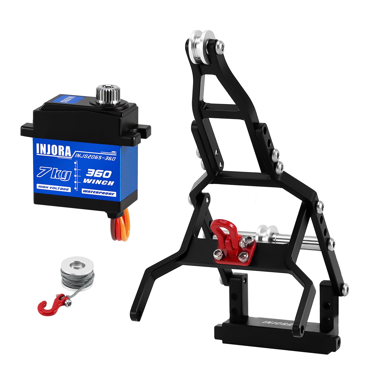 INJORA 7KGServo Treuil Étanche & Kit Grue de Dépannage pour TRX4M 1/18