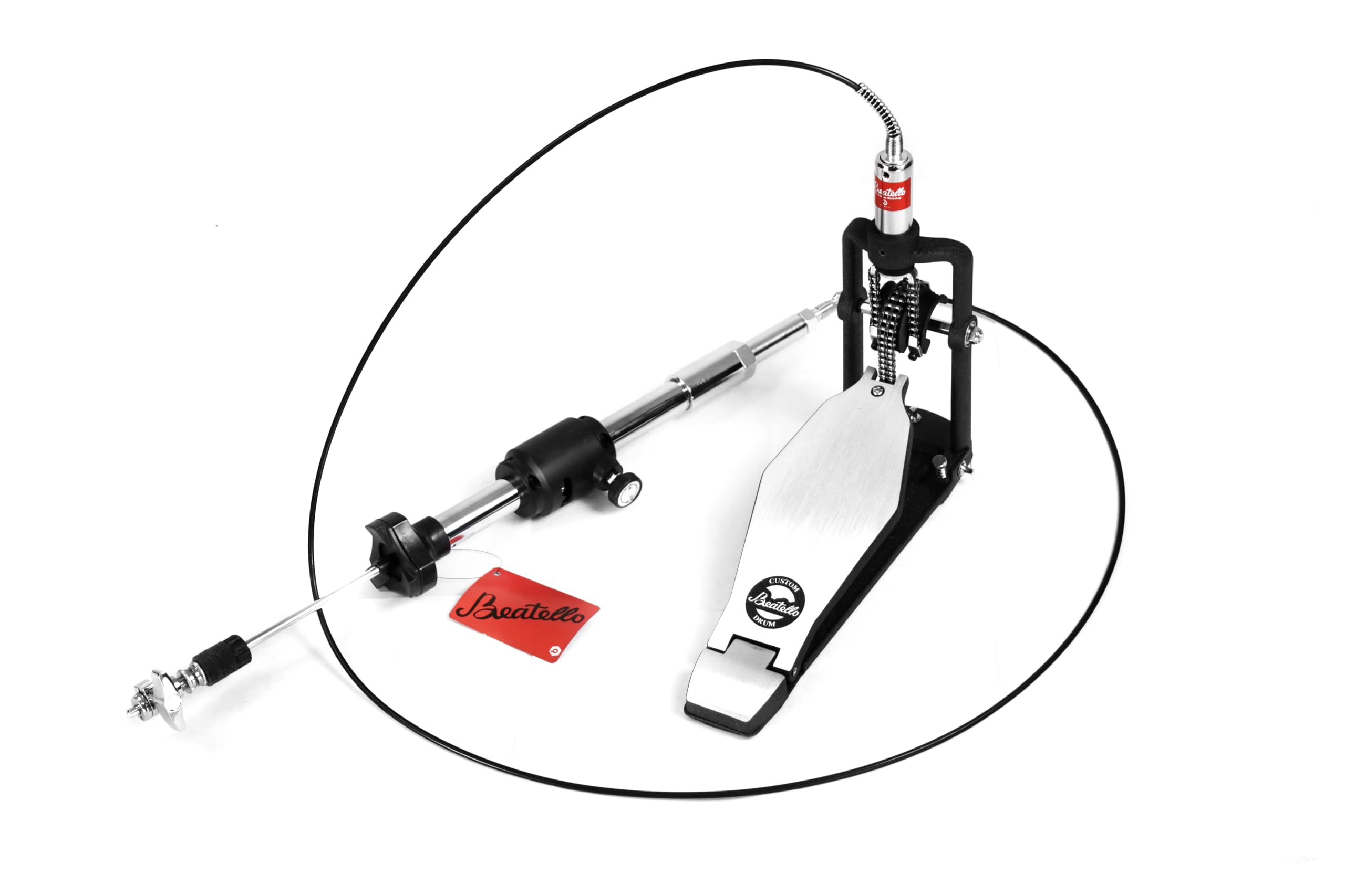 Remote Hi-Hat Stand with Adjustable Tension System, Heavy Duty 6FT Cable Driven Foot Pedal, High Quality Alloy Auxiliary High Hat Percussion Hardware