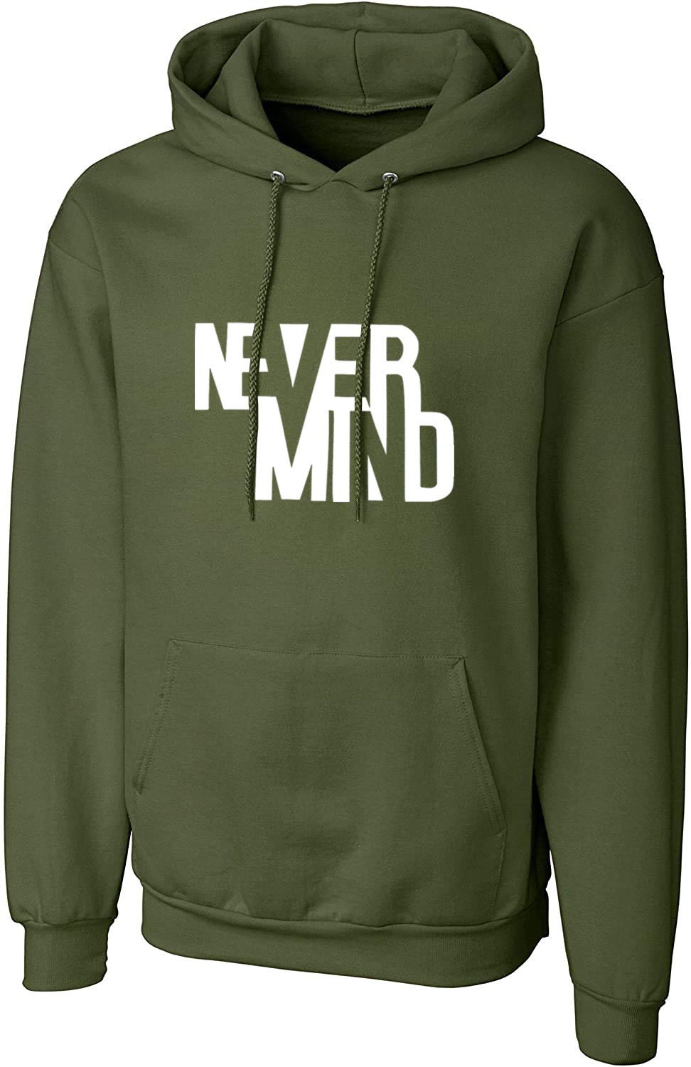 Unisex-Adult Cotton Hooded Neck Never Mind Printed Hoodie