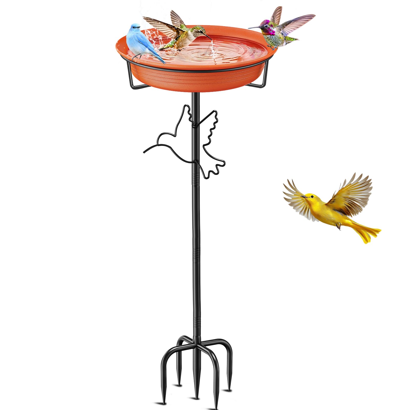 VeyFolzin.st Vogeltränke Vogelbad Futter Schale Wasserstelle Stehend, Vogelbad Garten für Wildvögel Wassertränke für Vögel, Vogeltränke Groß Frostsicher Winterfest