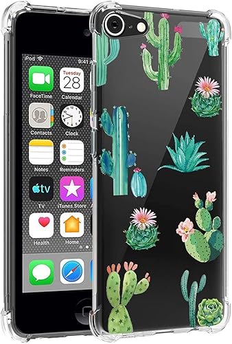 Miniatura 5 de Funda transparente para iPod Touch 567 - Funda protectora de TPU suave a prueba de golpes con diseño de cactus cubierta iPod Touch 7 Cactus