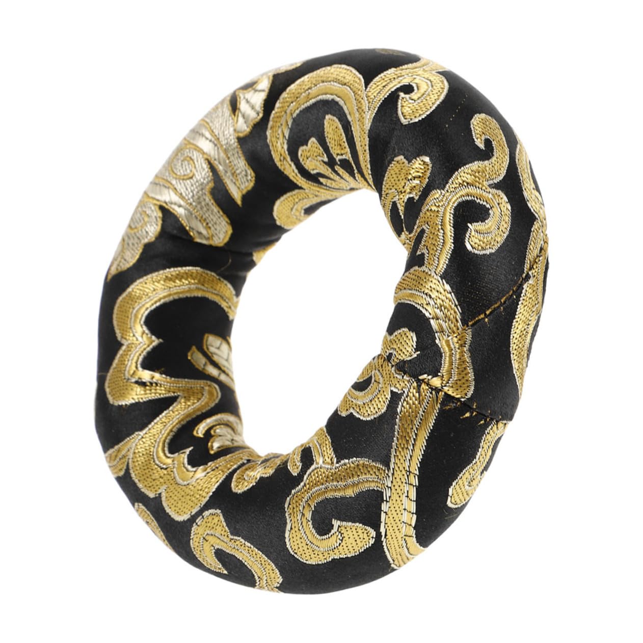 Hand Embroidered Meditation Bowl Pad Art Silk Brocade Cushion Yoga Singing Bowl Pillow Round Shape Sound Enhancing m