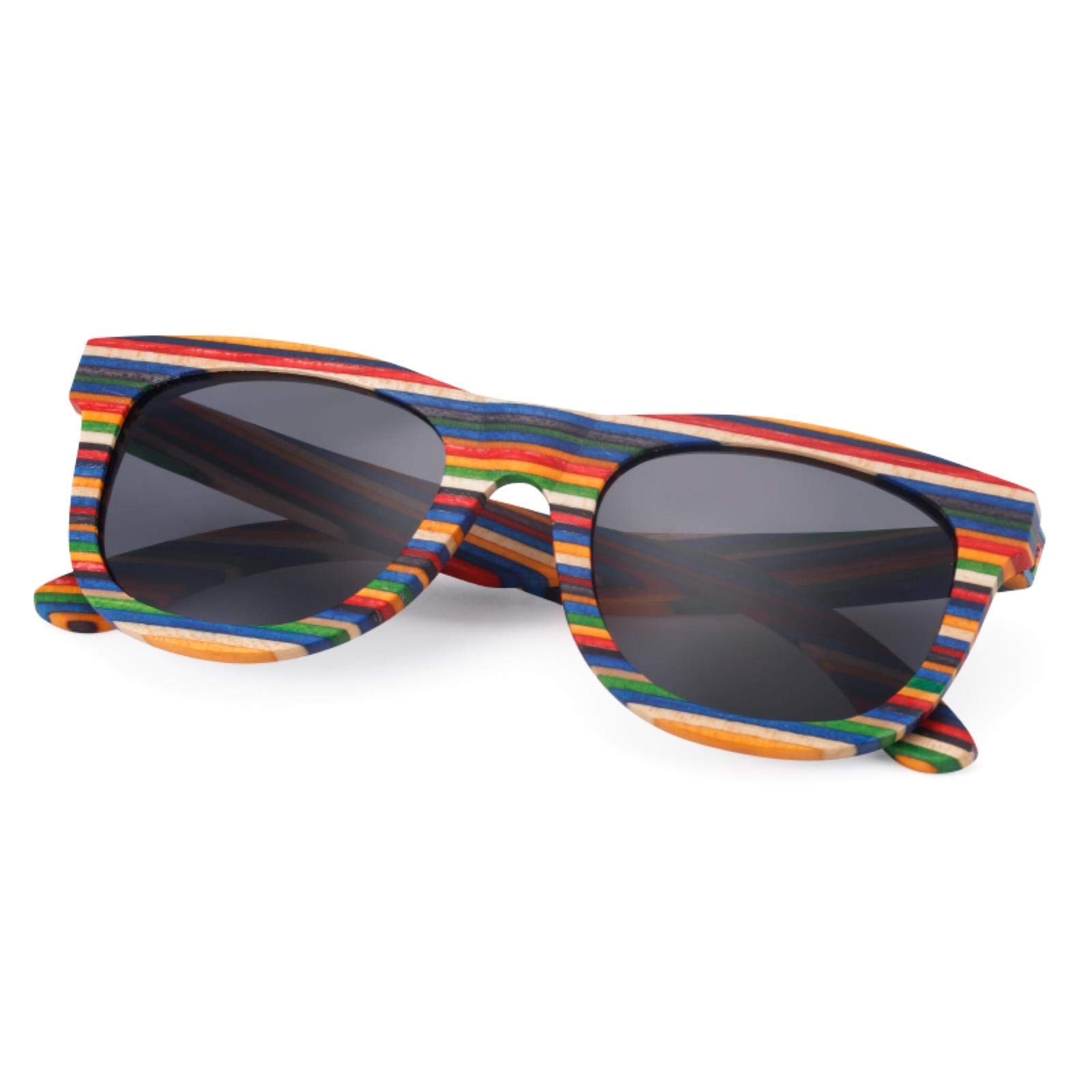 Occhiali Da Sole In Legno Colorato Retrò Occhiali Da Sole Polarizzati Donne Da Uomo Multicolor Occhiali Da Sole Spiaggia Anti-Uv Occhiali Da Vista Per Guidare