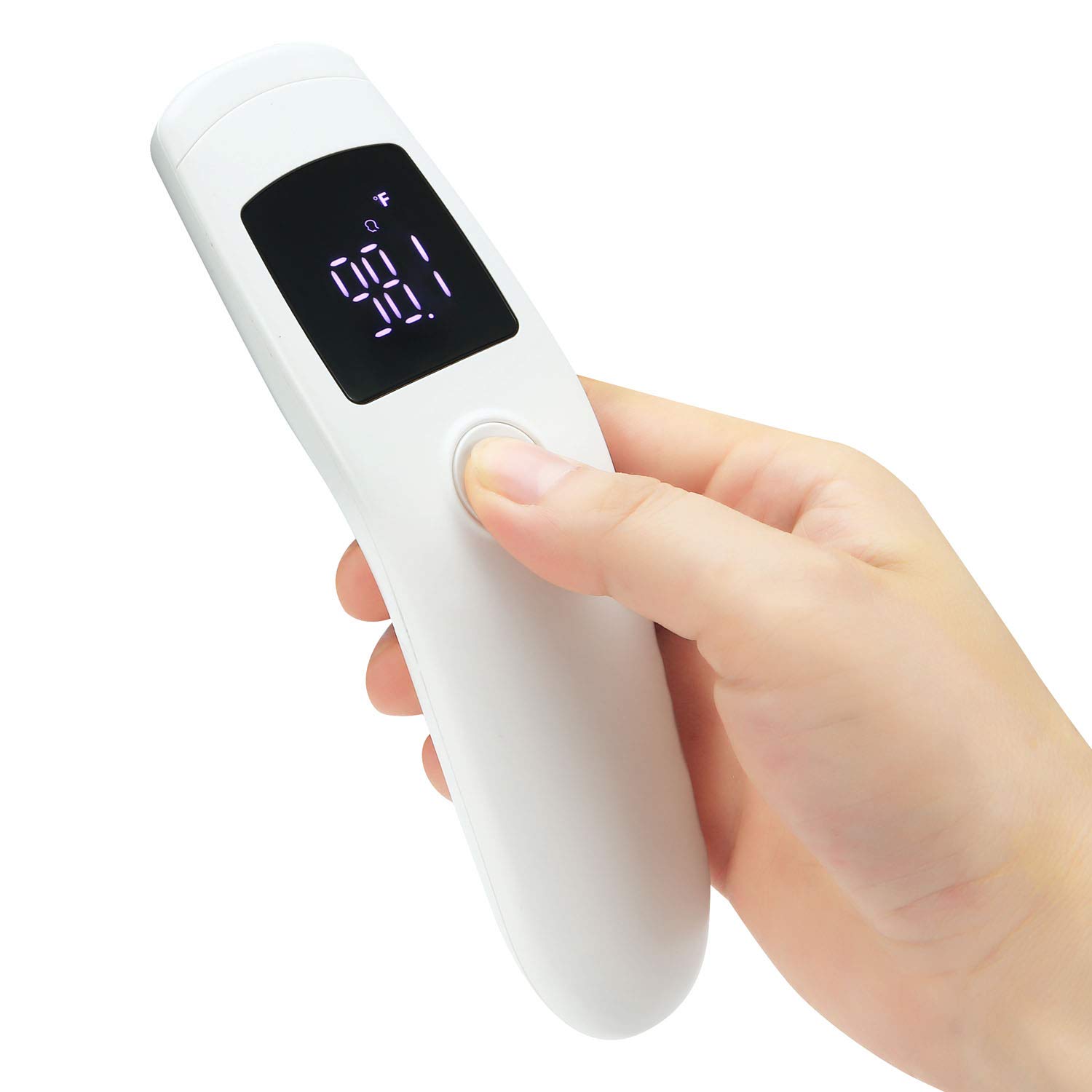 Amplim Non Contact Touchless Infrared Temporal Forehead Thermometer for Adults/Baby. Digital No Touch Touchfree Fever Temperature Termometro. Contactless Hospital Medical Grade Thermometers for All