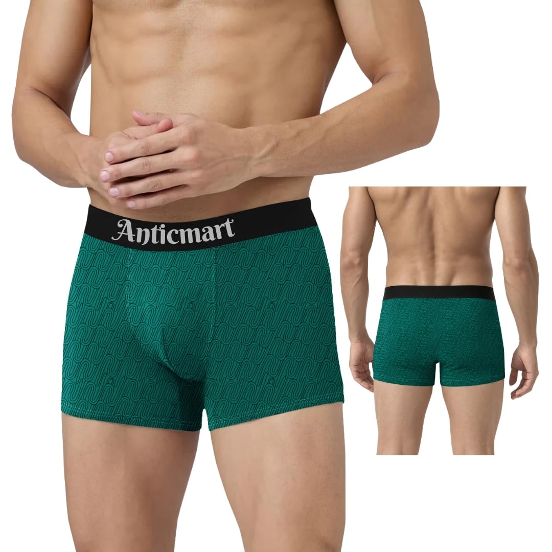Men's Boxer Trunks Soft Stretch Underwear with Supportive Pouch-picture-40