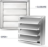 Vista 5 de Funmit Cubierta de ventilación de metal para secadora de 4 pulgadas con pantalla de malla metálica, cubierta de ventilación de acero inoxidable