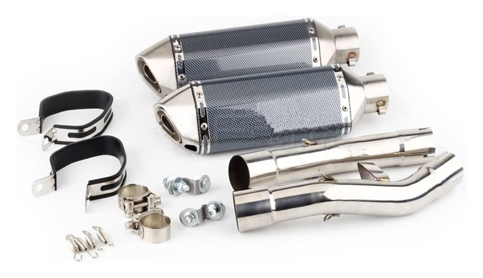 DELKEVIC スリップオンFJR1300 2006-2018 2 Slip-On 18-inch Oval Stainless Steel Mufflers - Exhaust