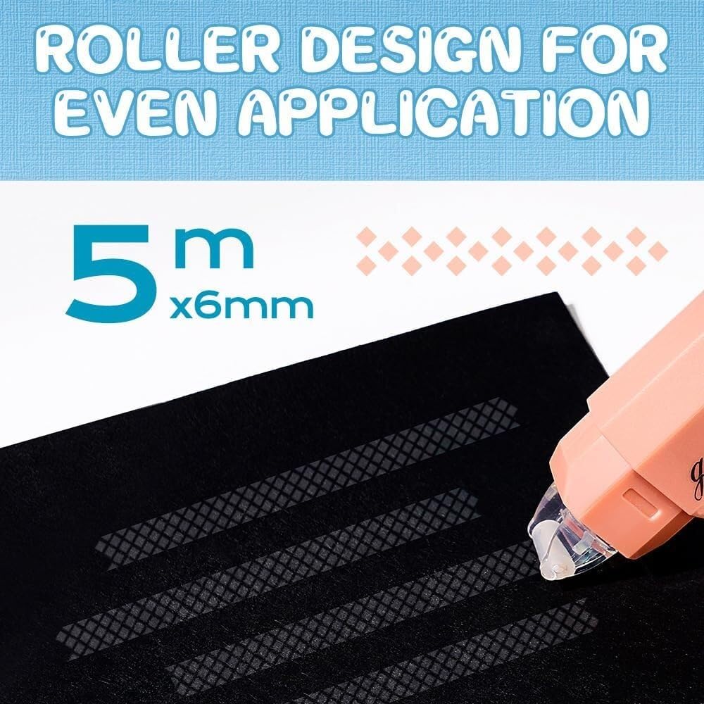 Cinta adhesiva de doble cara en formato bolígrafo for envolver regalos – 5 metros, borrable con fuerte adherencia, estilo kawaii morado, ideal for manualidades y scrapbooking.(A-green+purple)