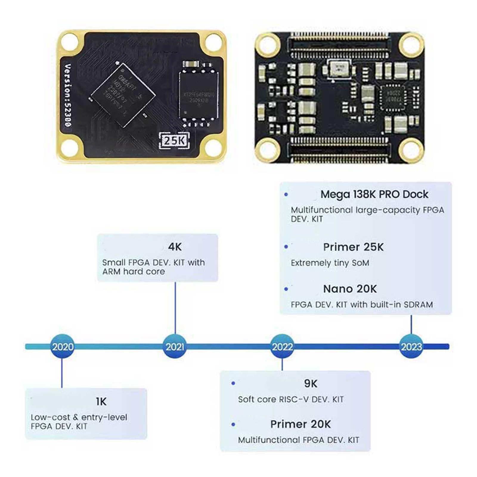 Carte de développement 25K RISCV FPGA PMOD SDRAM GW5A-LV25MG121 Développement 64 Mbit SPI clignotant Maison unique