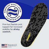 Vista 4 de PowerStep Pinnacle Work Insoles, Work Boot Arch Support, Plantar Fasciitis Relief, Pronation, Arch Support Shoe Inserts, Orthotic for Men and Women