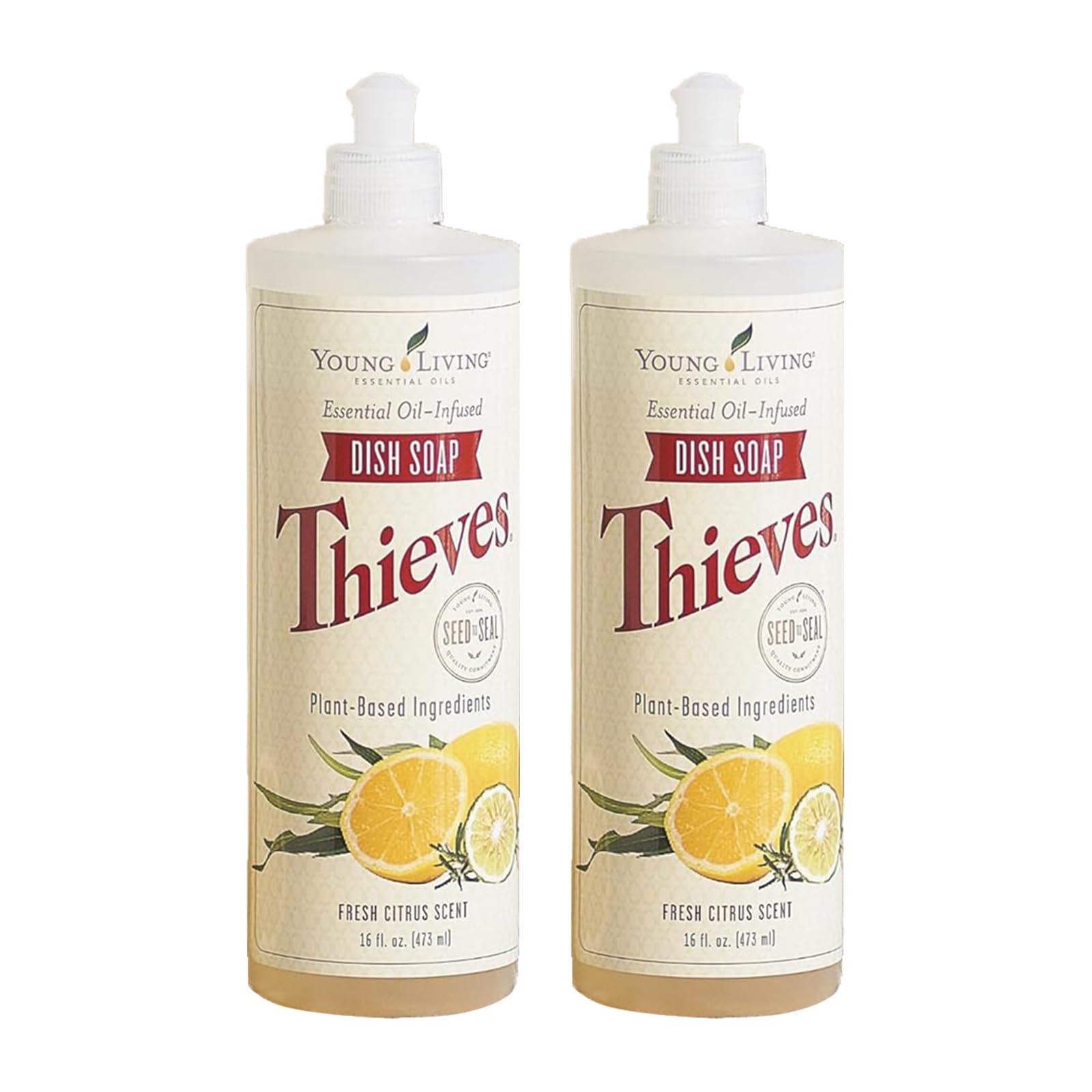 Young Living Thieves Dish Soap | 16 oz | Plant Based Dishwashing Liquid | Formulated with Lemon, Premium Essential Oils, and Water | Gentle on Hands |
