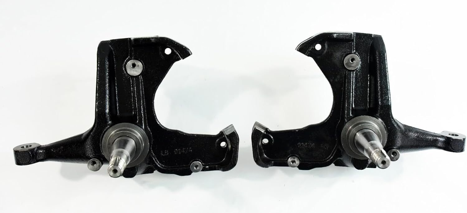 Spindles stock height replacement pair fits compatible with 1971 1972 c10 works with 1.25 inch thick rotors