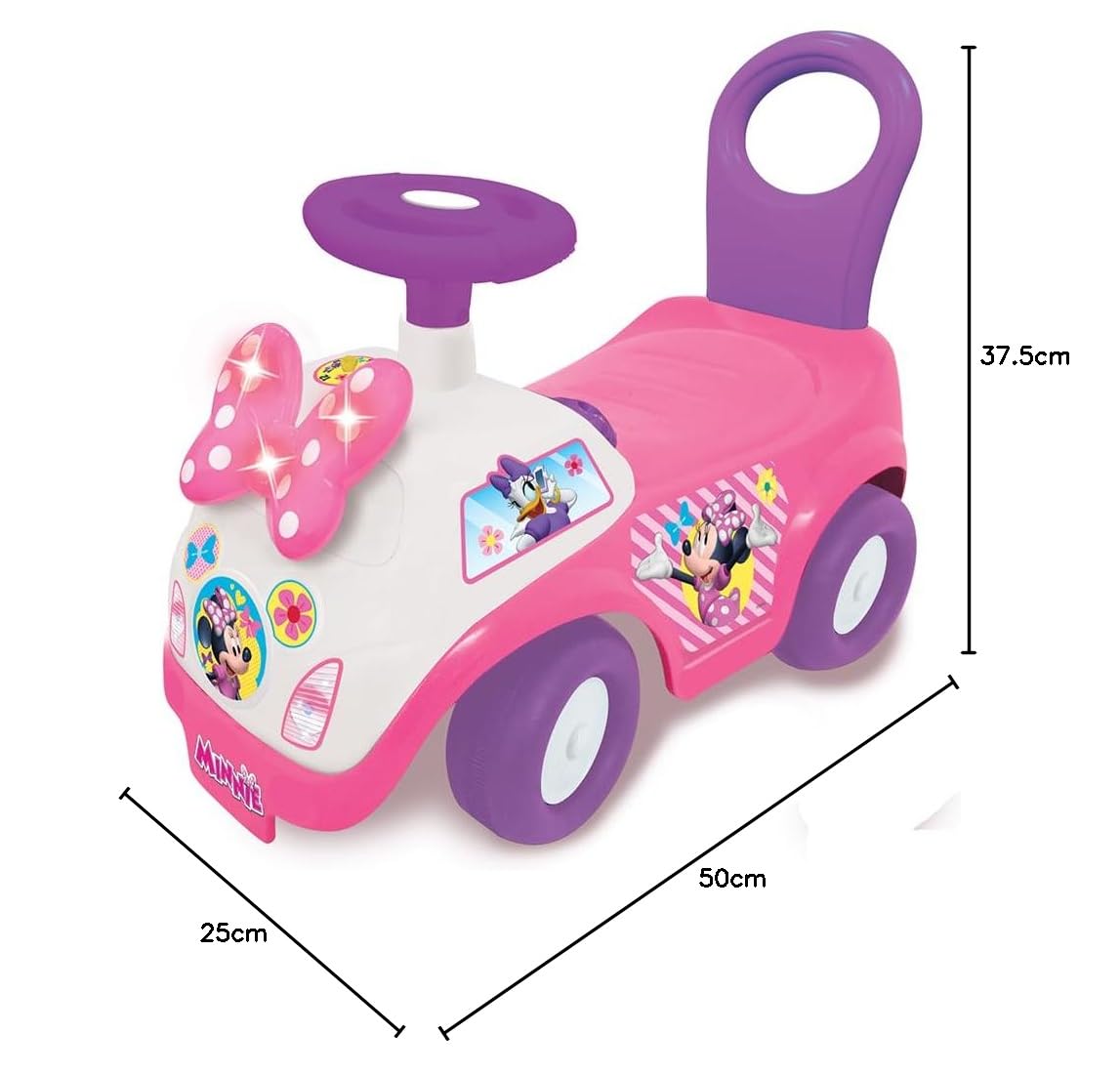 Sport1 Camioncino Minnie Ride-on. Camioncino Giocattolo per Bambini di Minnie. Macchinina cavalcabile Bambino 1 Anno-3 Anni. Primi Passi con Volante per Bambini e luci. Antiribaltamento. Prima Auto.