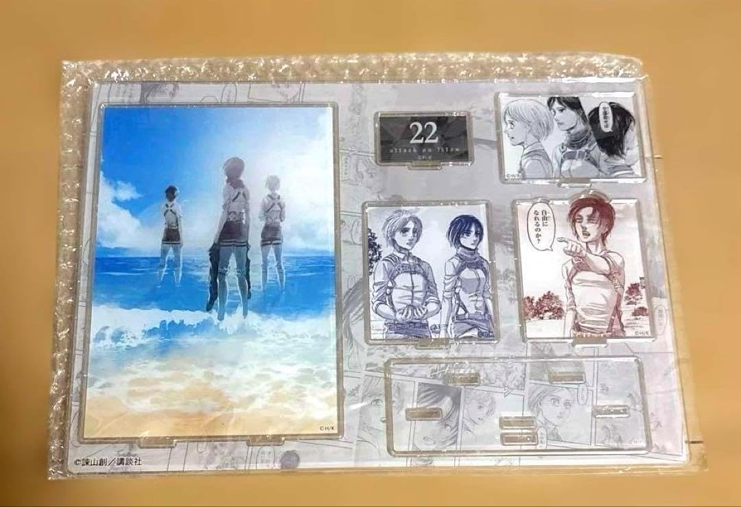 進撃の巨人 エレン ミカサ アルミン ジオラマ アクリルスタンド Anique