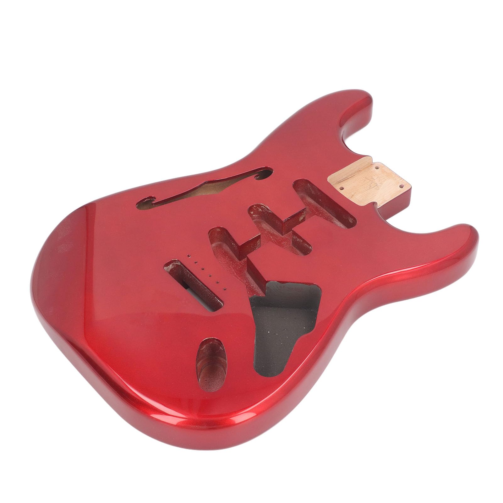 FILFEEL Corpo per Chitarra Elettrica in Legno di Ontano di Alta qualità con Finitura Lucida per Chitarre ST - per Personalizzazione e Progetti Fai-da-te (GSB12ST Rosso)