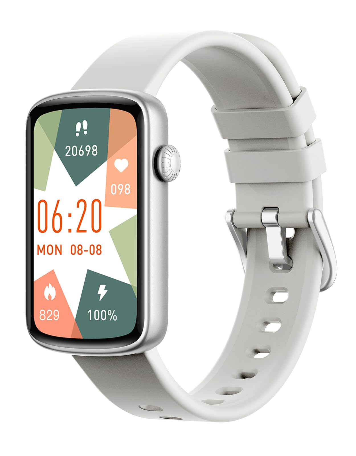 SHANG WING Smartwatch Damen Fitnessuhr Schmal Fitness Tracker Schrittzähler mit Pulsuhr SpO2 Messung Schlafüberwachung Sportuhr Klein Wasserdicht IP68 Sport Uhr für Android iOS Handy