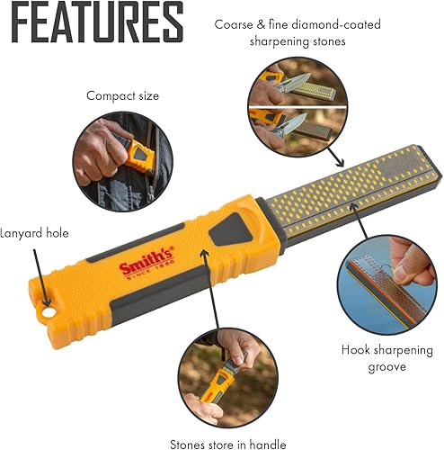 Miniatura 3 de Smiths DCS4 piedra afiladora con punta de diamante de 4 pulgadas FINE  COARSE
