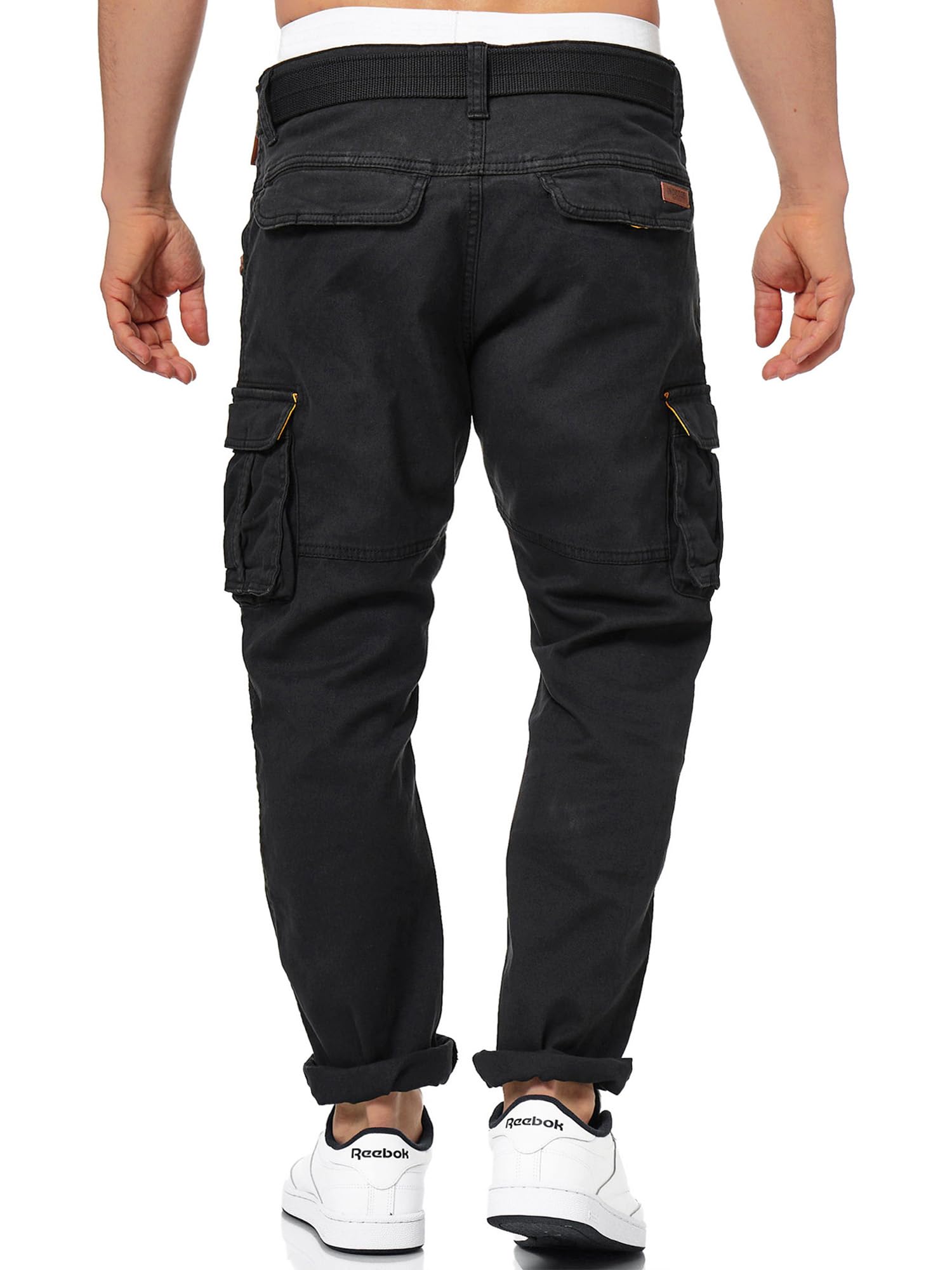 Indicode Uomini Mathen Cargo Pants | Pantaloni Cargo in 98% Cotone Inclusa Cintura