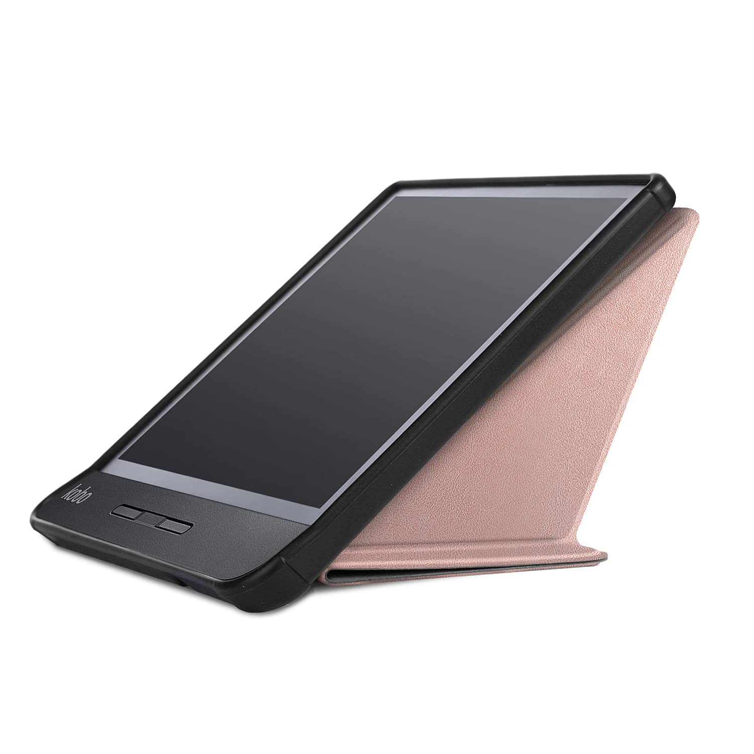 Compatible avec Coque KOBO Libra H2O 7 inch 2019 Tablet Couverture arrière en Cuir Bande Corps Complet Protection en Cuir pour Tablette Shell (Rose)