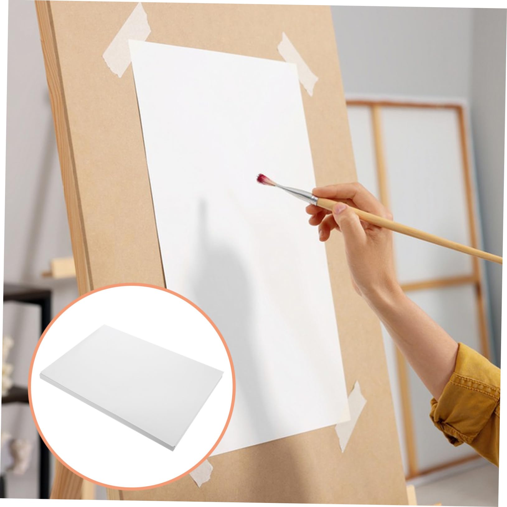 Skizzenpapier für Erwachsene 100 Blatt Zeichenblock Weiß | Architekturpapier, für Markerzeichnungen und Aquarellmalerei, für Technische Skizzen und Kreative Arbeiten