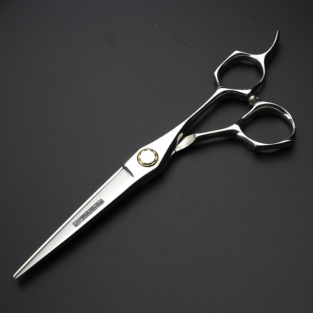 Giappone 440C Parrucchiere Studio Barber Styling Professionale Toolset Moda 6' Barber Forbici e Forbici Efficienti(6 pollici, 2 pezzi-C)