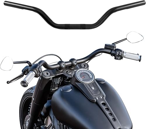 OXMART Manillar de motocicleta de 1"26mm estilo europeo compatible con motocicletas personalizadas, Harley Yamaha Honda, Suzuki, Kawasaki Ducati