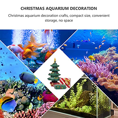 Balacoo Mini Christmas Aquarium Ornament Fish Tank Decoration Xmas Tree Micro Landscape Craft Box for Festive Aquatic Display - Image 2