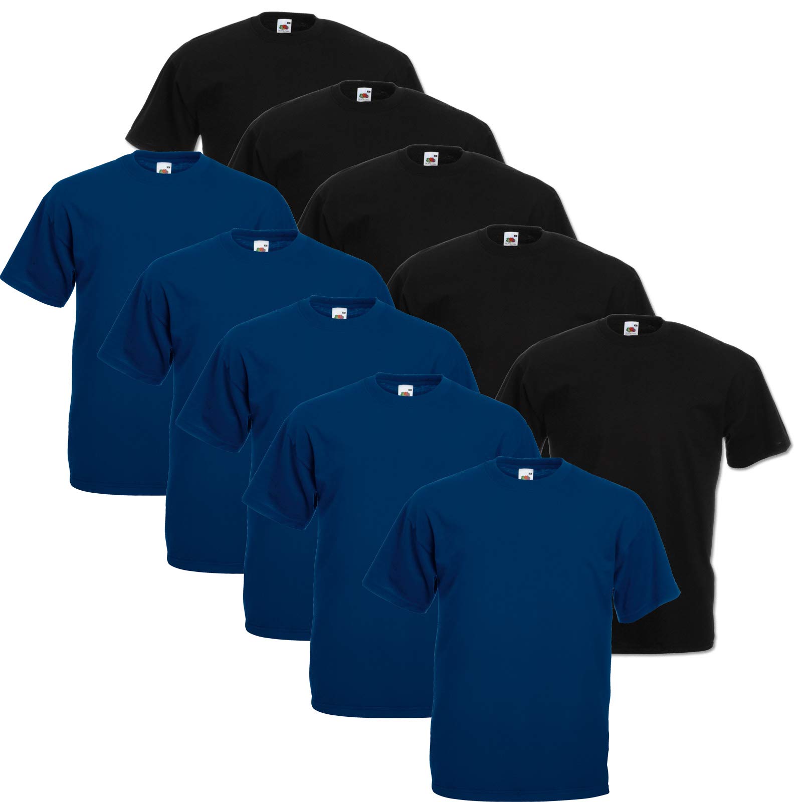 Fruit of the Loom Valueweight Men’s T-Shirt, Pack of 5, 5black/5navy, 3XL