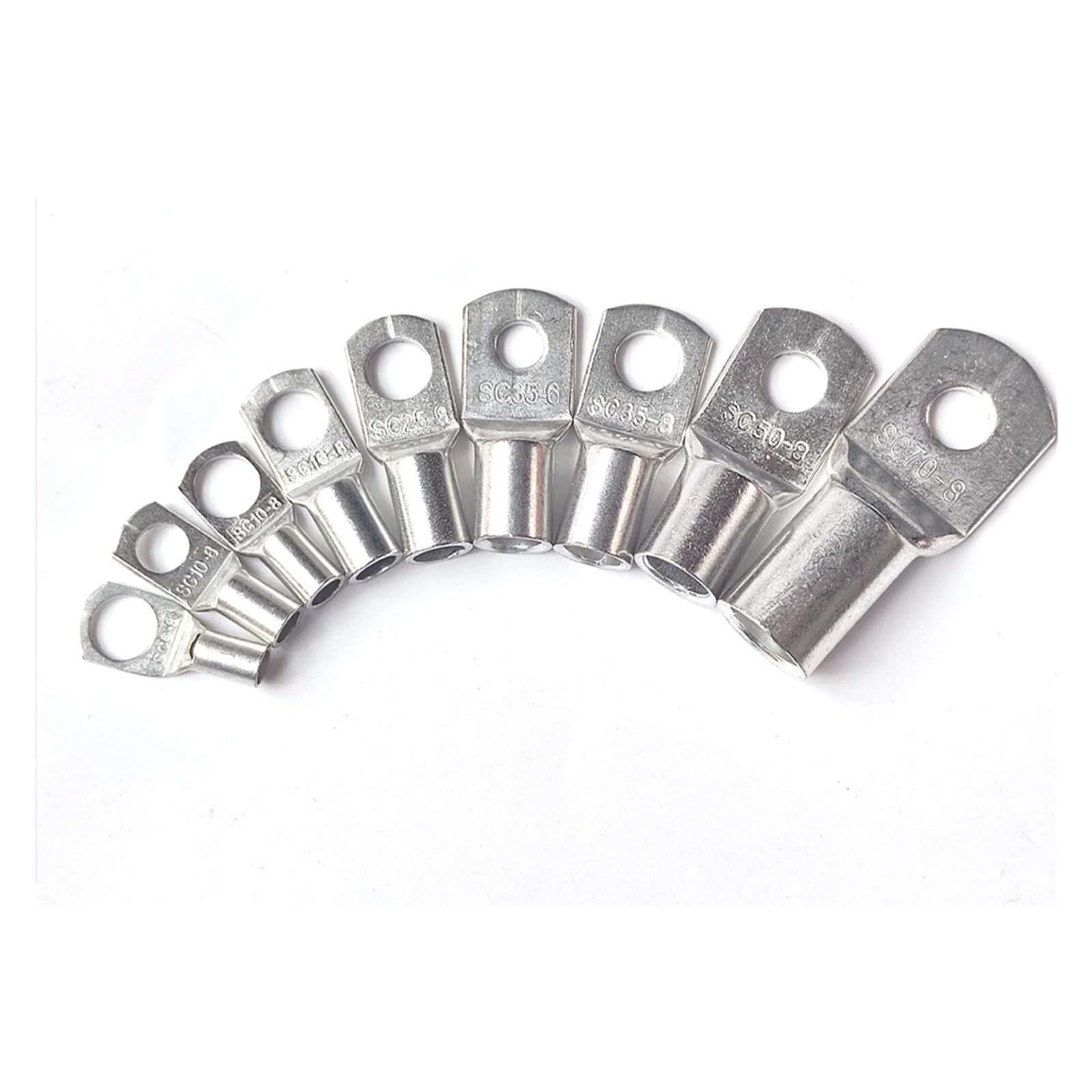 Bolzenloch-Ringkabelschuhe, 2–50 Stück verzinnte Kupfer-SC-Crimp-Ringkabelschuhe for 6–70 mm² Draht M6 M8 M10 M12(SC70-12,20PCS)